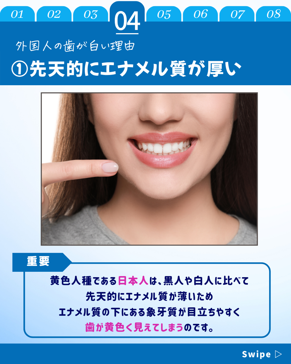【ホワイトニングカフェ六本木店】外国の方が歯が白い理由とは？？
