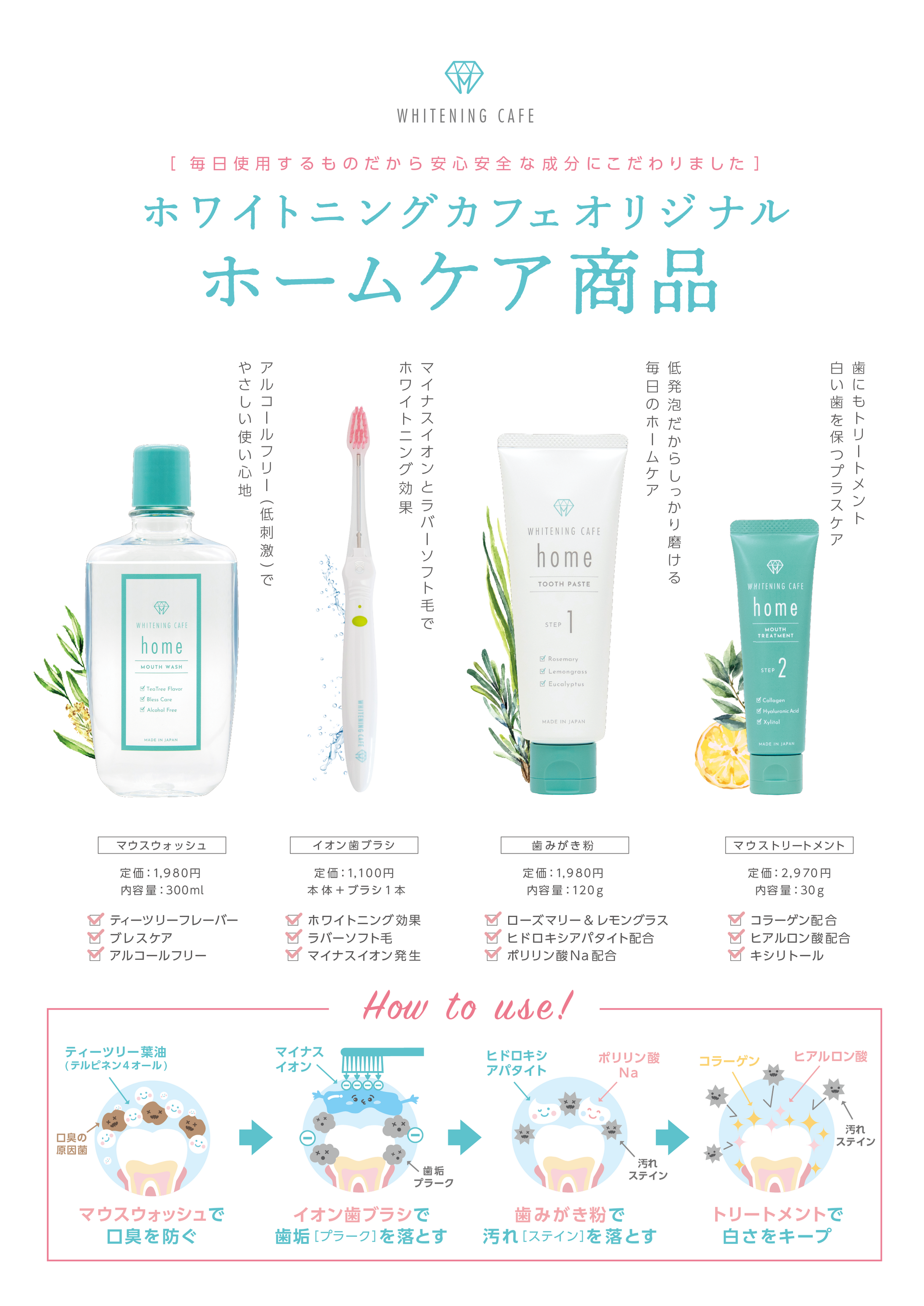 【ホワイトニングカフェ六本木店】歯の白さを維持！ホームケア紹介