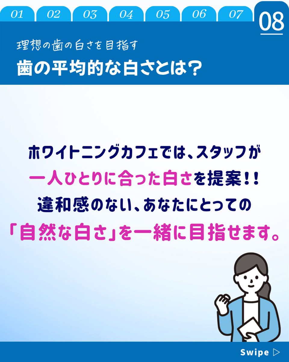 【ホワイトニングカフェ六本木店】平均な歯の白さとは❓
