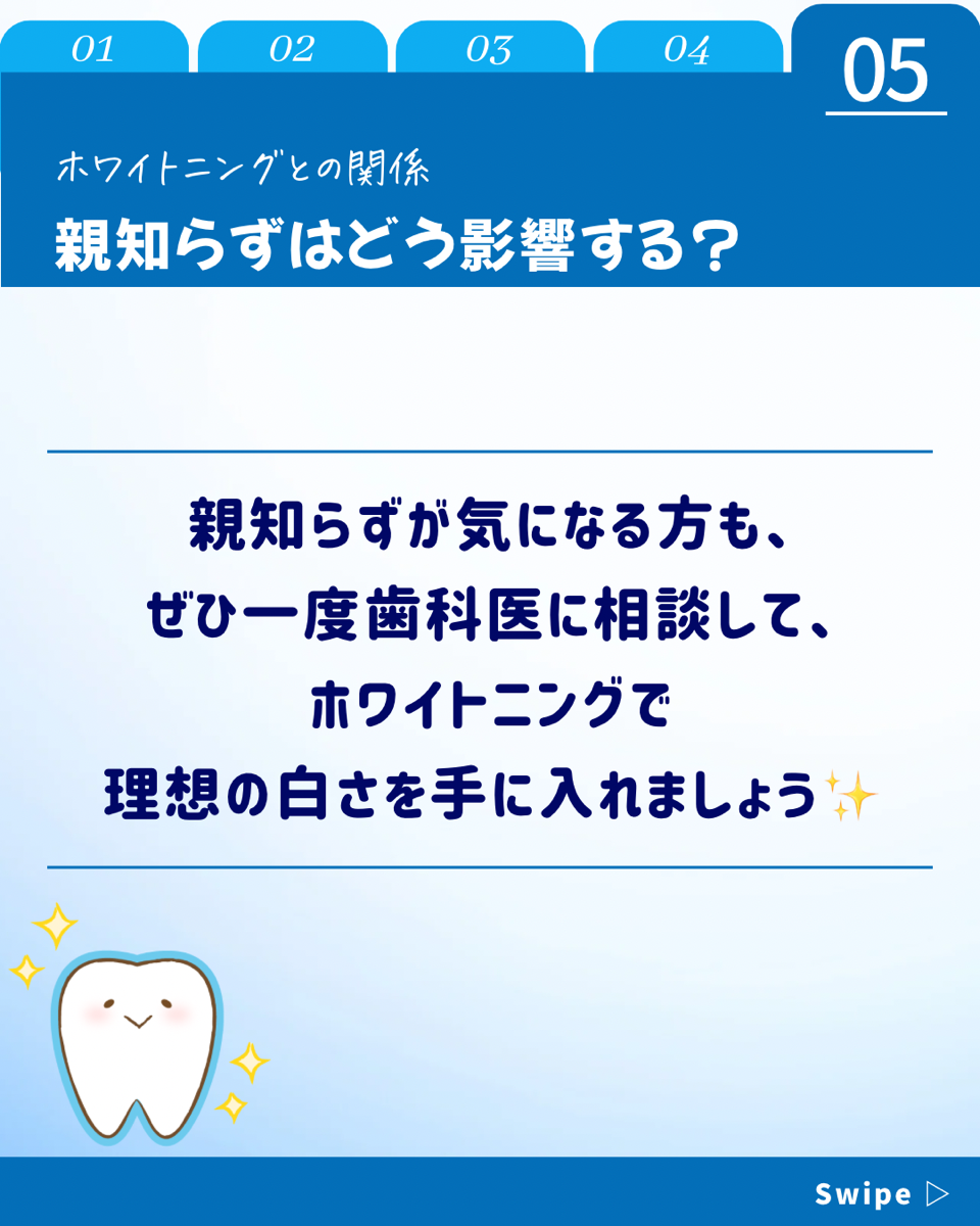 【ホワイトニングカフェ六本木店】親知らずのリスク知っていますか？