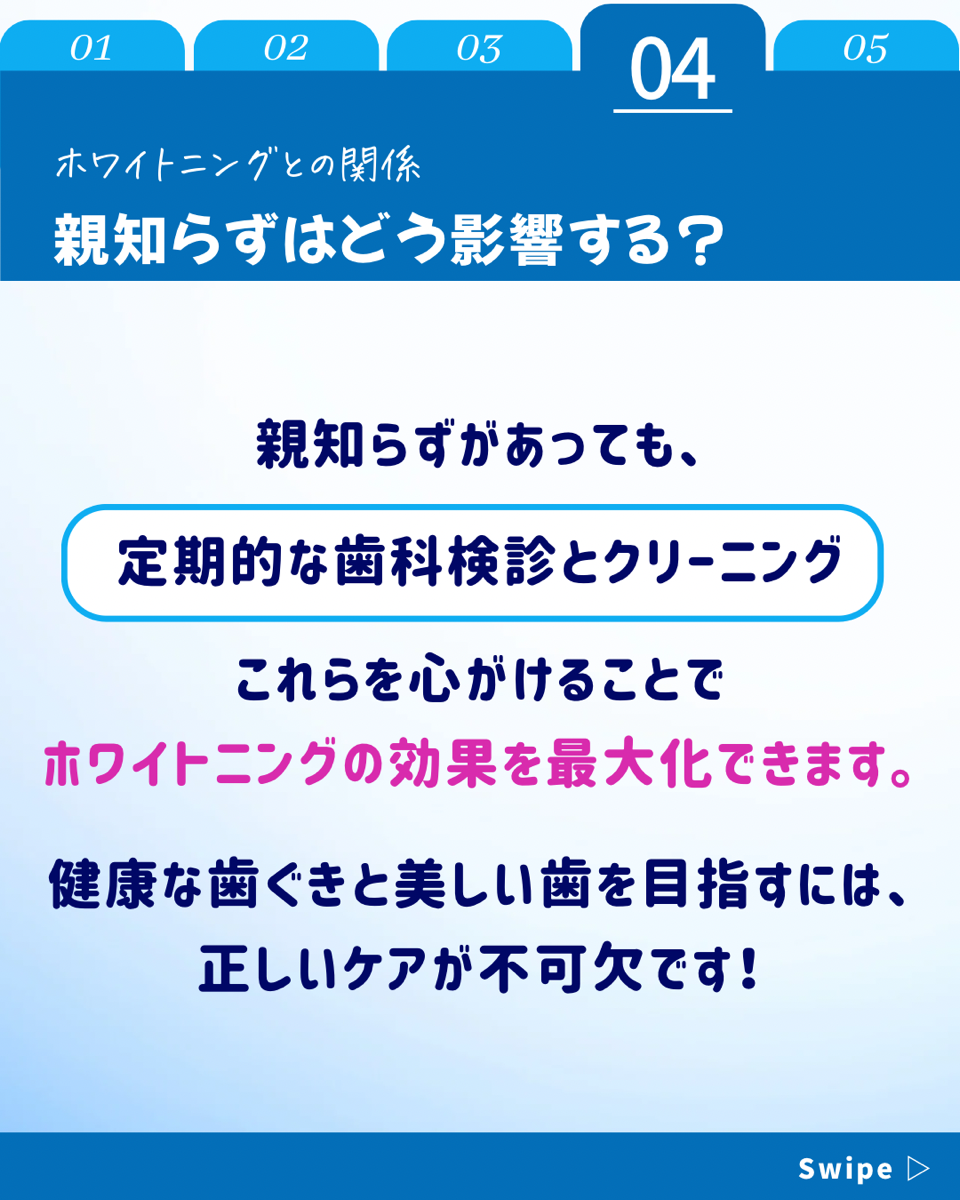 【ホワイトニングカフェ六本木店】親知らずのリスク知っていますか？